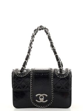 ‼️Authentic Chanel Madison Mini Black Patent Leather Flap Bag